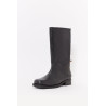 OUR LEGACY DEEP BLACK LEATHER HAUL CAMION BOOTS